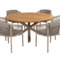 4SO Prado ronde tuintafel in teak met alu onderstel - 1